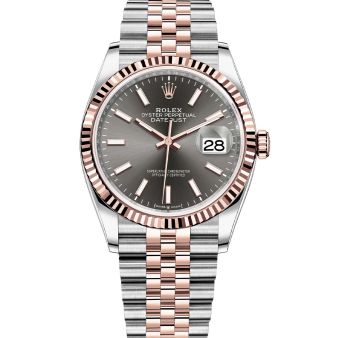 Rolex Datejust 36 126231 Wristwatch Jubilee Bracelet Slate Dial Fluted Bezel