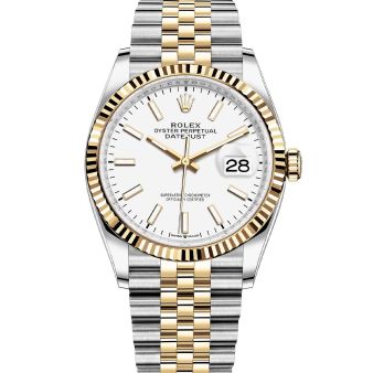 Rolex Datejust 36 126233 Wristwatch Jubilee Bracelet White Dial Fluted Bezel