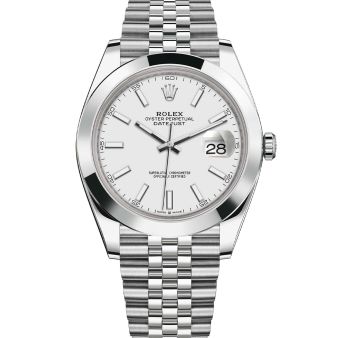 Rolex Datejust 41 126300 Wristwatch Jubilee Bracelet White Dial Domed Bezel