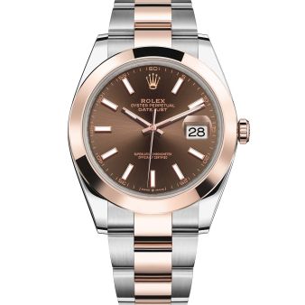 Rolex Datejust 41 126301 Wristwatch Oyster Bracelet Chocolate Dial Domed Bezel