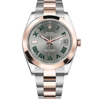 Rolex Datejust 41 126301 Wristwatch Oyster Bracelet Slate Roman Dial Domed Bezel