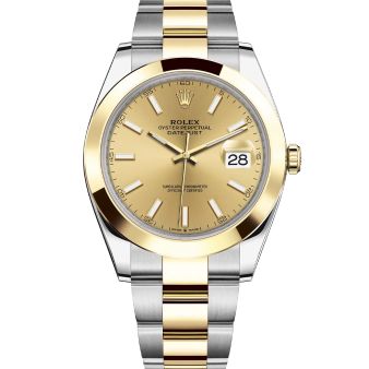 Rolex Datejust 41 126303 Wristwatch Oyster Bracelet Champagne Dial Domed Bezel