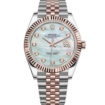 Rolex Datejust 41 126331 Wristwatch Jubilee Bracelet Mother of Pearl Diamond Dial Fluted Bezel