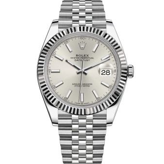 Rolex Datejust 41 126334 Wristwatch Jubilee Bracelet Silver Dial Fluted Bezel