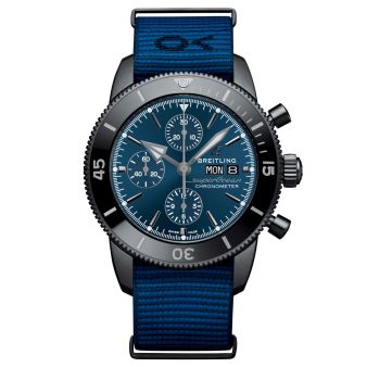 Breitling Superocean Heritage Chronograph 44 Outerknown M133132A1C1W1, Blue dial, blue nylon strap
