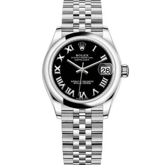 Rolex Datejust 31 278240 Wristwatch, Jubilee Bracelet, Bright Black Roman Dial, Domed Bezel