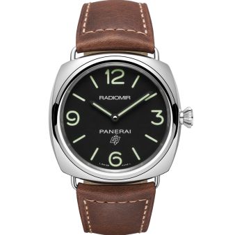 Panerai Radiomir Base Logo PAM00753 Wristwatch, Leather Bracelet, Black Dial