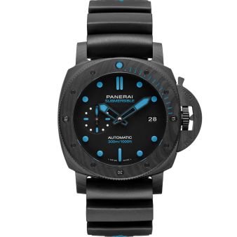 Panerai Submersible Carbotech PAM00960 Wristwatch, Black Dial, Black Bracelet