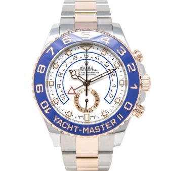 Rolex Men's Yacht-Master II 116681 Wristwatch, Oyster Bracelet, White Dial