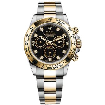 New Rolex Cosmograph Daytona 116503 Wristwatch, Oyster Bracelet, Black Diamond Dial, Tachymeter Bezel