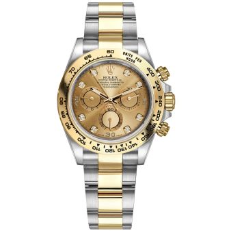 New Rolex Cosmograph Daytona 116503 Wristwatch, Oyster Bracelet, Champagne Diamond Dial, Tachymeter Bezel