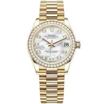 Rolex Datejust 31 278288RBR-038 Wristwatch, President Bracelet, Mother of Pearl Diamond Dial, Diamond Bezel