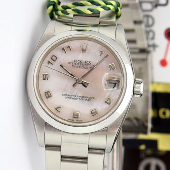 Rolex Datejust Lady 31mm Stainless Steel Mother of Pearl Arabic Dial 68240 Watch Chest