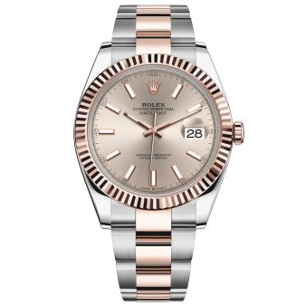 Rolex Datejust 41 126331 Wristwatch, Oyster Bracelet, Sundust Dial, Fluted Bezel