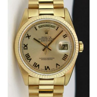 Rolex Day Date President Yellow Gold Champagne Roman Dial 18238 | WATCH CHEST
