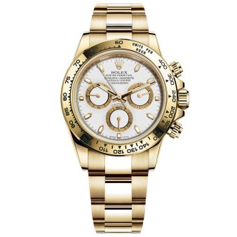 New Rolex Cosmograph Daytona 116508 Wristwatch, Oyster Bracelet, White Dial, Tachymeter Bezel