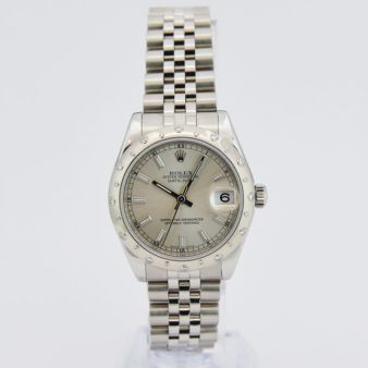 Rolex Lady Datejust 31mm Gold & Steel Silver Index Diamonds 178344 Watch Chest
