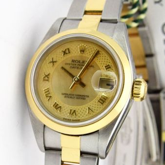 Rolex Lady Datejust Watch | Mother of Pearl Roman Dial 79163 | Domed Bezel  Watch Chest