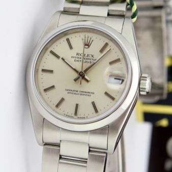 Rolex Lady Datejust Stainless Steel Silver Dial 68240 Watch Chest