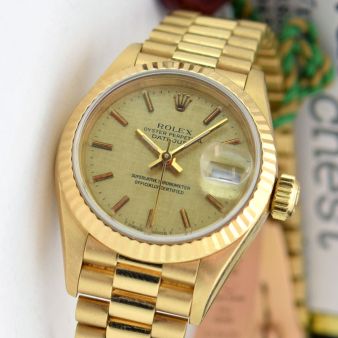 Rolex Lady President Champagne Linen 69178 Watch Chest