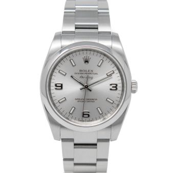 Rolex Air-King 114200 Wristwatch, Oyster Bracelet, Silver Index/Arabic Dial, Smooth Bezel