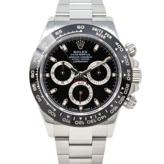 New Rolex Cosmograph Daytona 116500 Wristwatch, Oyster Bracelet, Black Dial, Tachymeter Bezel