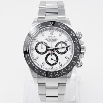 Rolex Cosmograph Daytona 116500LN Wristwatch, White Dial, Black Tachymeter Bezel, Oyster Bracelet
