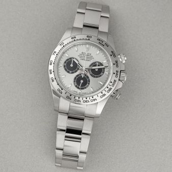Rolex Cosmograph Daytona, 40mm, White Gold, Steel & Black Dial, 116509, Box & Papers