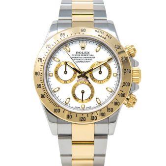 Rolex Cosmograph Daytona 116523 Wristwatch White Face Oyster Bracelet