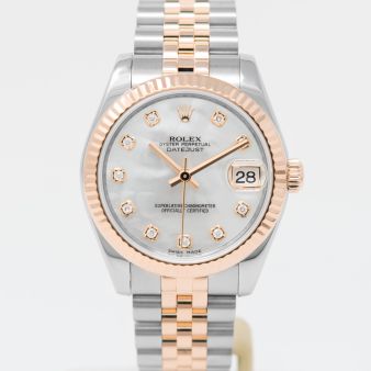 Rolex Datejust 31 178271, Steel & Rose Gold, Mother of Pearl Diamond Dial, Jubilee Bracelet