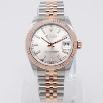 Rolex Datejust 31 178271 Wristwatch, Jubilee Bracelet, Fluted Bezel, Silver Dial