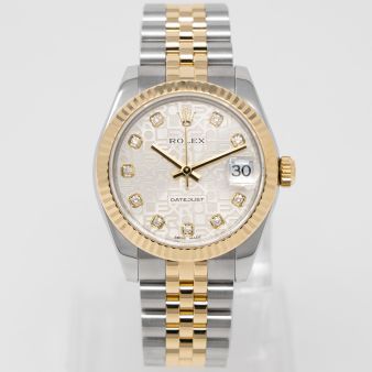 Rolex Datejust 31 178273, Steel & Yellow Gold, Silver Jubilee Diamond Dial, Jubilee Bracelet, Watch Only
