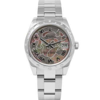 Rolex Datejust 31 178344 Wristwatch, Oyster Bracelet, Goldust Dream Roman Dial, Diamond Bezel