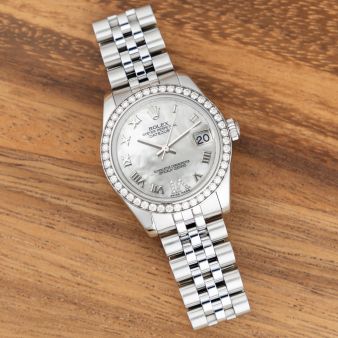 Rolex Datejust 31 178344, Steel & White Gold, Mother of Pearl Roman VI Diamond Dial, Jubilee Bracelet