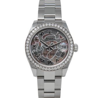 Rolex Datejust 31 178384 Wristwatch, Oyster Bracelet, Goldust Dream Roman Dial, Diamond Bezel
