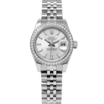 Rolex Datejust 31 178384 Wristwatch, Jubilee Bracelet, Silver Index Dial, Jubilee Bracelet, Diamond Bezel