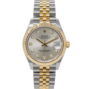 Rolex Datejust 31 278273 Wristwatch, Jubilee Bracelet, Silver Diamond Dial, Fluted Bezel