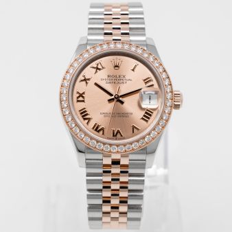 Rolex Datejust 31 278381RBR, Steel & Rose Gold, Rosé Roman Dial, Jubilee Bracelet
