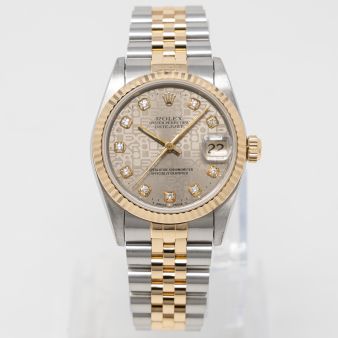 Rolex Datejust 31 68273 Wristwatch, Jubilee Bracelet, Silver Jubilee Diamond Dial, Fluted Bezel