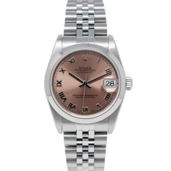 Rolex Datejust 31 78240 Wristwatch, Jubilee Bracelet, Rose Roman Dial, Smooth Bezel