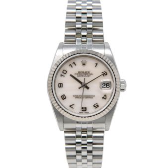 Rolex Datejust 31, Mother of Pearl Arabic Face, Steel & White Gold, 68274
