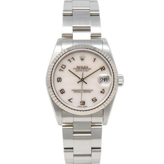 Rolex Datejust 31, Mother of Pearl Arabic Face, Steel & White Gold, 78274
