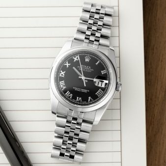 Rolex Datejust 36 116200 Wristwatch, Stainless Steel, Black Roman Dial, Jubilee Bracelet, Box Only