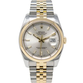 Rolex Datejust 36 116203 Wristwatch, Jubilee Bracelet, Silver Index Dial, Smooth Bezel