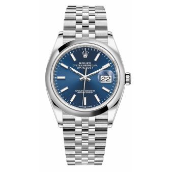 New Rolex Datejust 36, Bright Blue Dial, Stainless Steel, 126200