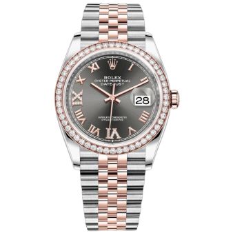 Rolex Datejust 36 128281-0011 slate roman dial Jubilee bracelet
