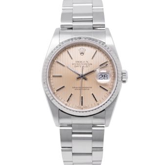 Rolex Datejust 36 16234 Wristwatch, Silver Tapestry Dial, Oyster Bracelet, Fluted Bezel