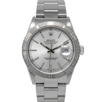 Rolex Datejust 36 16264 Wristwatch, Oyster Bracelet, Silver Index Dial, Rotatable 60-Minute Bezel