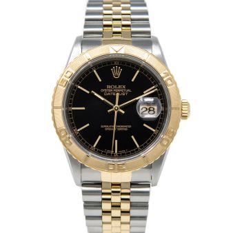 Rolex Datejust 36 "Thunderbird" 16263 Wristwatch, Jubilee Bracelet, Black Index Dial, Bi-Directional Bezel