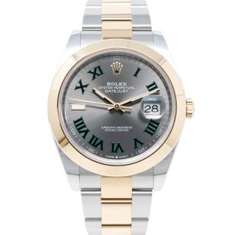 New Rolex Datejust 41 126303 Wristwatch, Oyster Bracelet, Slate Dial, Smooth Bezel